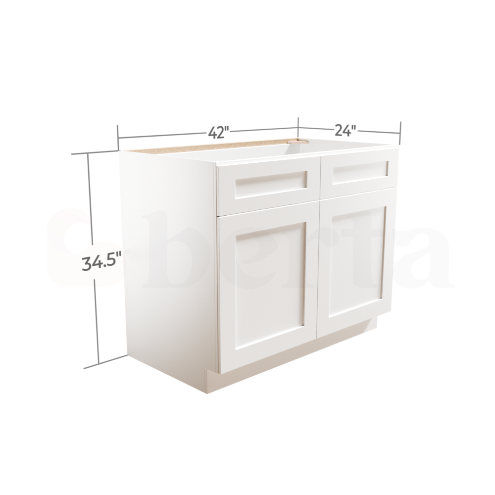 Sink Base Cabinets - Classic Shaker Pre-Assembled - Berta Store 