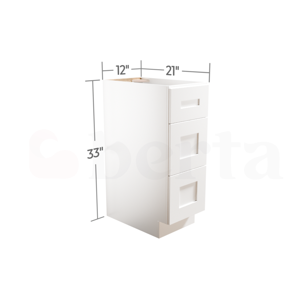 Vanity Drawer Base Cabinets - Classic Shaker Pre-Assembled - Berta Store 