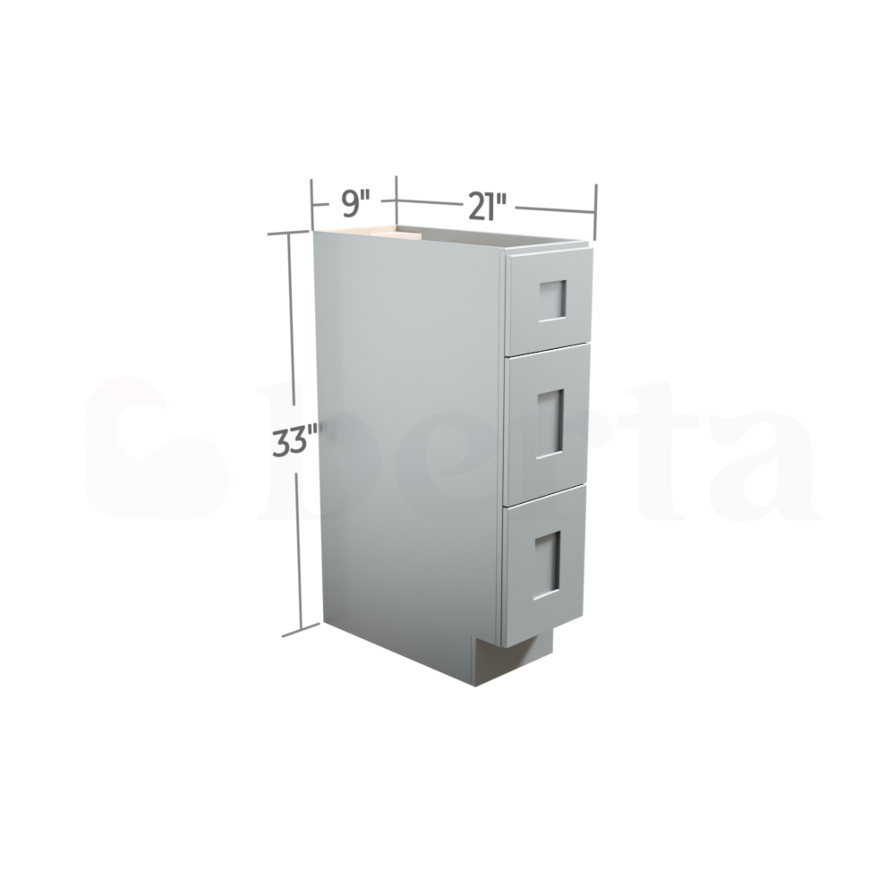 Vanity Drawer Base Cabinets - Classic Shaker Pre-Assembled - Berta Store 