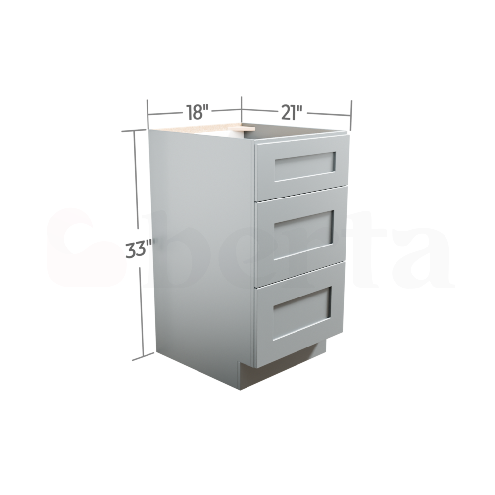 Vanity Drawer Base Cabinets - Classic Shaker Pre-Assembled - Berta Store 