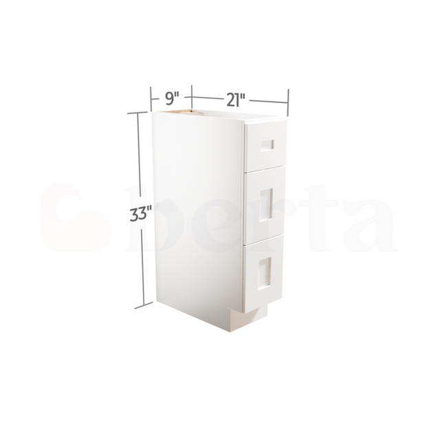 Vanity Drawer Base Cabinets - Classic Shaker Pre-Assembled - Berta Store 