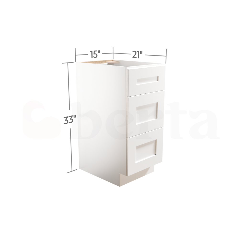 Vanity Drawer Base Cabinets - Classic Shaker Pre-Assembled - Berta Store 