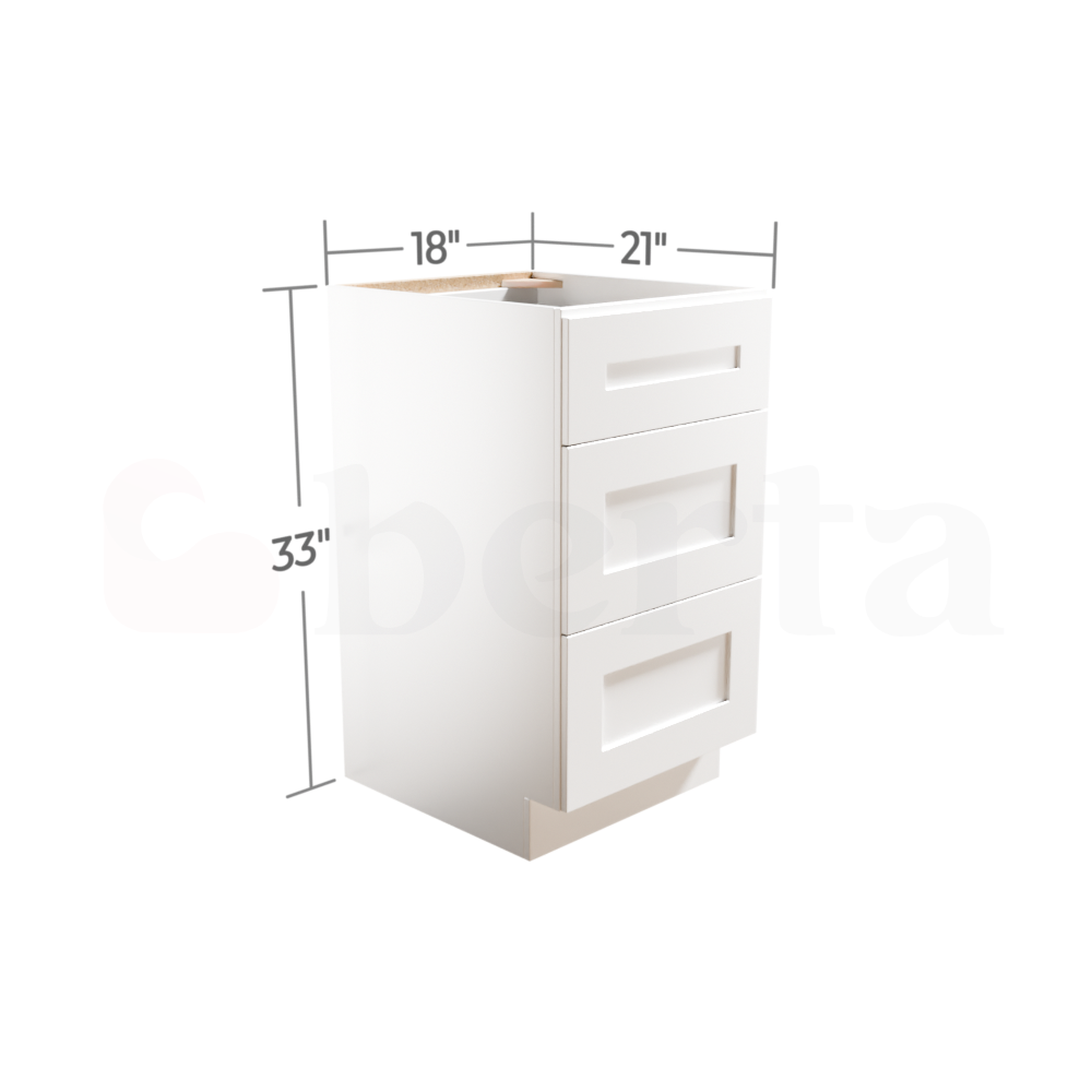 Vanity Drawer Base Cabinets - Classic Shaker Pre-Assembled - Berta Store 