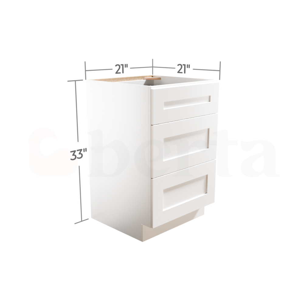 Vanity Drawer Base Cabinets - Classic Shaker Pre-Assembled - Berta Store 