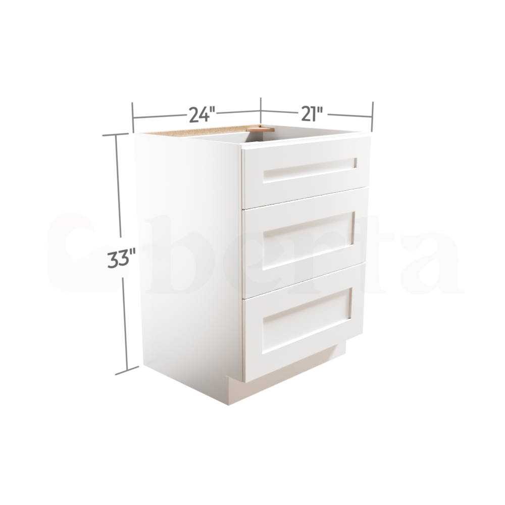 Vanity Drawer Base Cabinets - Classic Shaker Pre-Assembled - Berta Store 