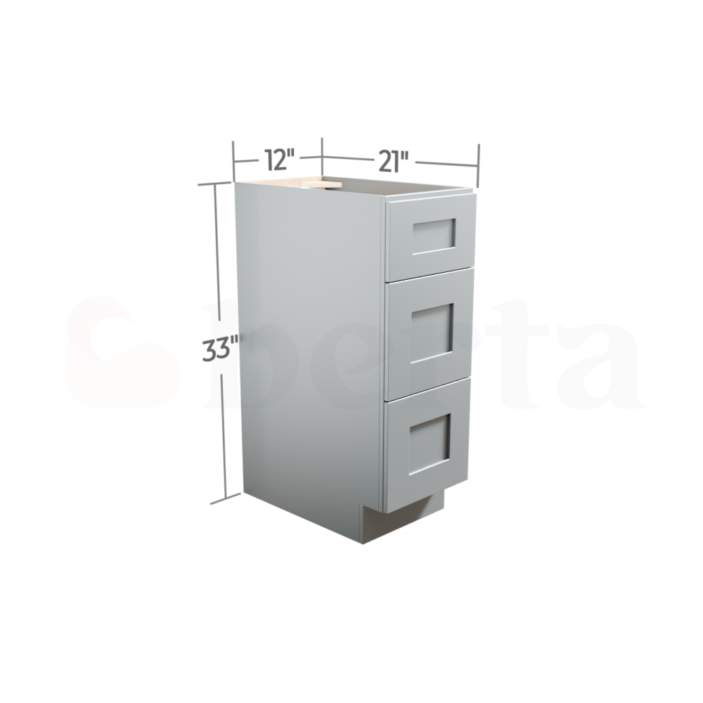 Vanity Drawer Base Cabinets - Classic Shaker Pre-Assembled - Berta Store 