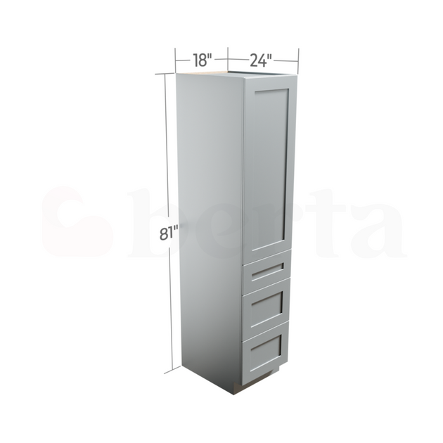 Vanity Linen Cabinet – Classic Shaker Pre-Assembled - Berta 