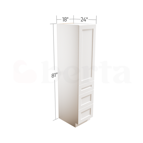 Vanity Linen Cabinet – Classic Shaker Pre-Assembled - Berta Store 