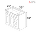 Vanity Sink Base Cabinets – Classic Shaker Pre-Assembled - Berta 