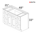 Vanity Sink Base Cabinets – Classic Shaker Pre-Assembled - Berta 