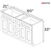 Vanity Sink Base Cabinets – Classic Shaker Pre-Assembled - Berta 
