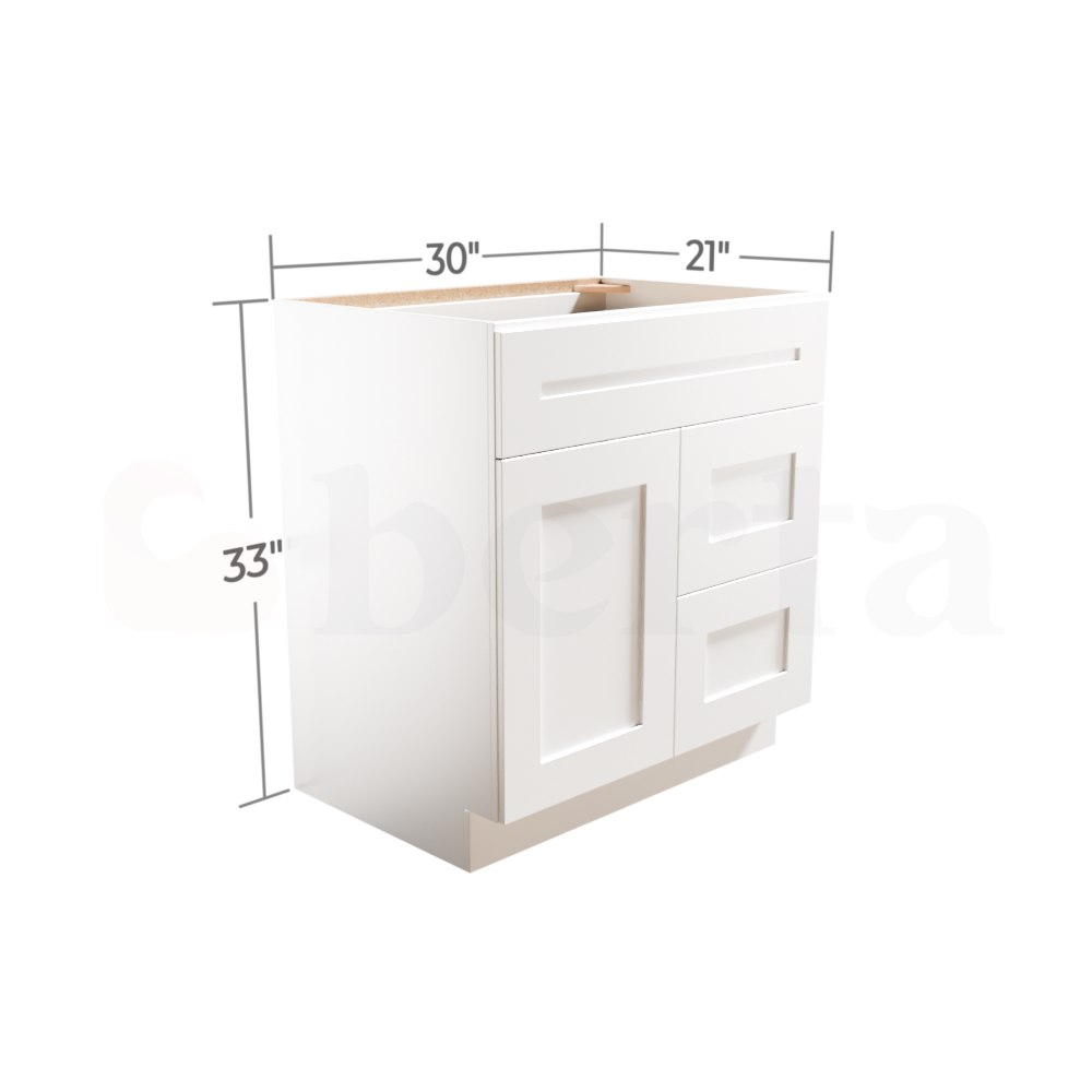 Vanity Sink Base Cabinets – Classic Shaker Pre-Assembled - Berta Store 