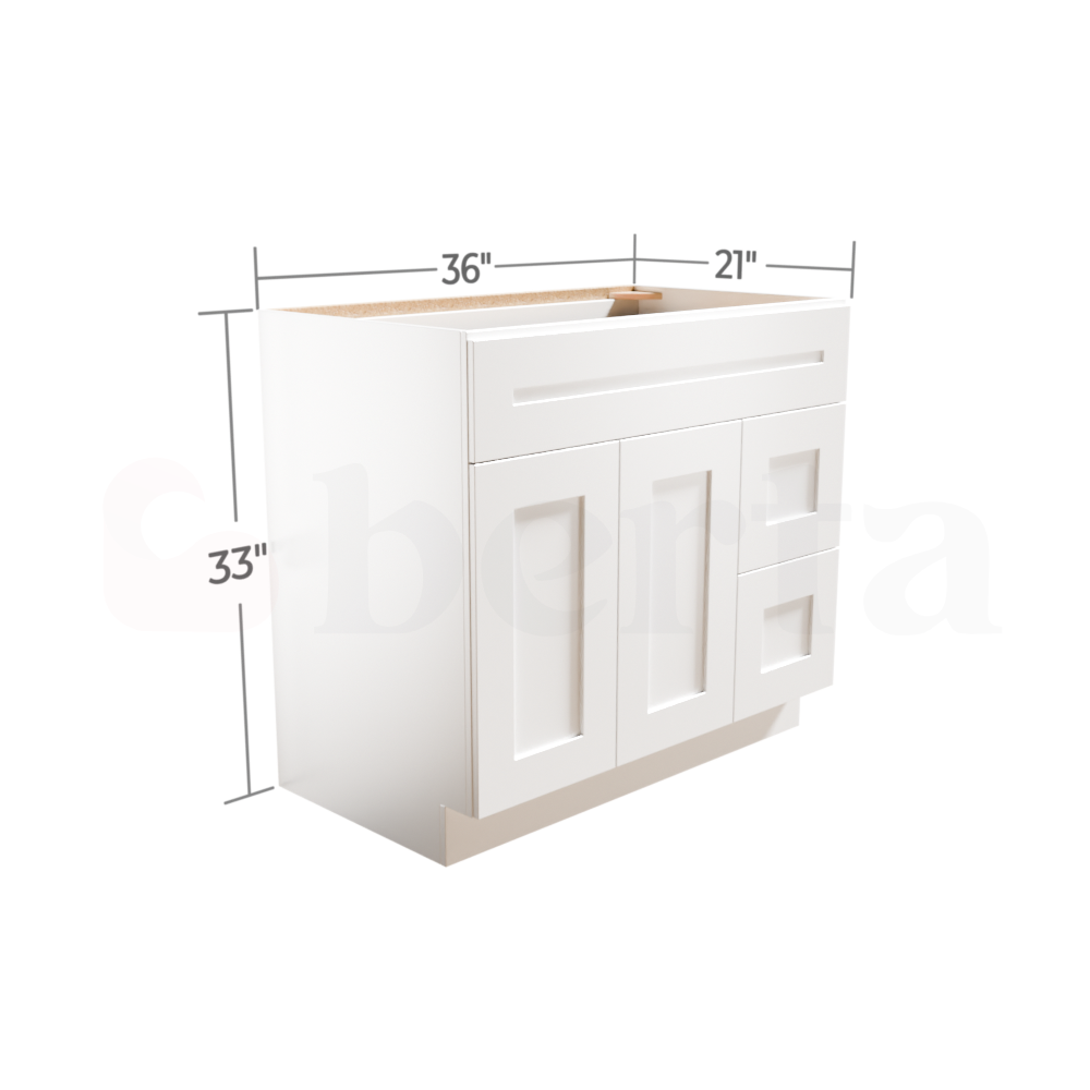 Vanity Sink Base Cabinets – Classic Shaker Pre-Assembled - Berta Store 