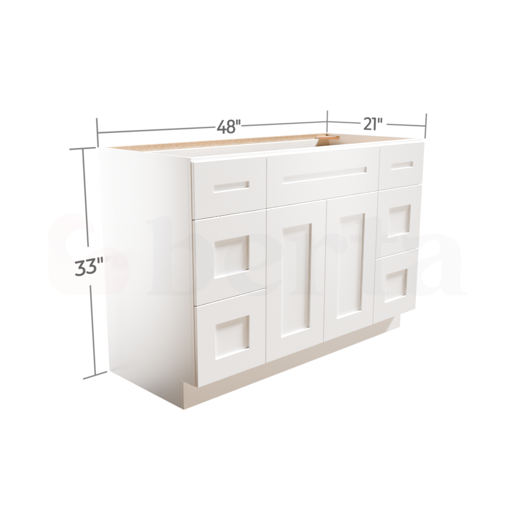 Vanity Sink Base Cabinets – Classic Shaker Pre-Assembled - Berta Store 