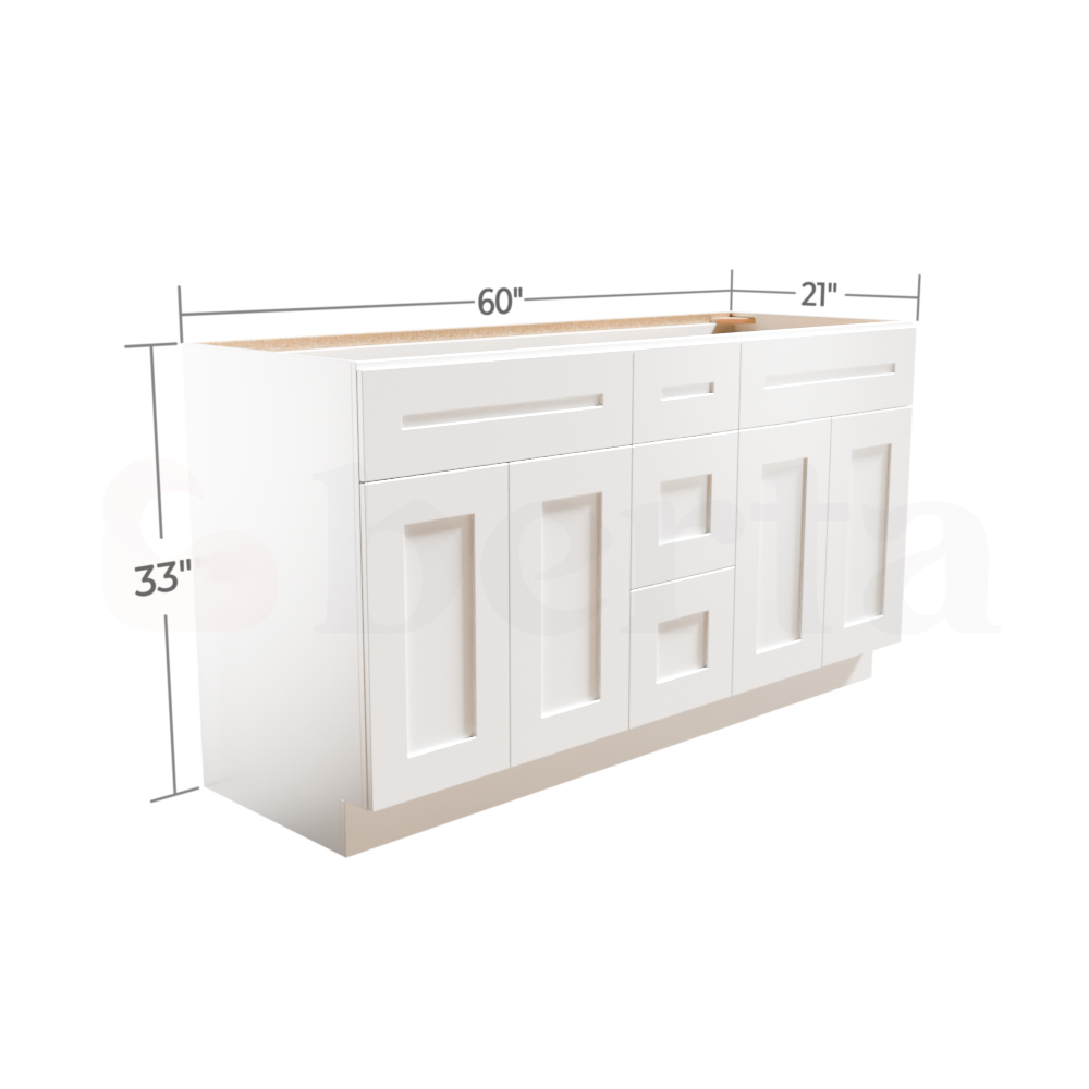 Vanity Sink Base Cabinets – Classic Shaker Pre-Assembled - Berta Store 