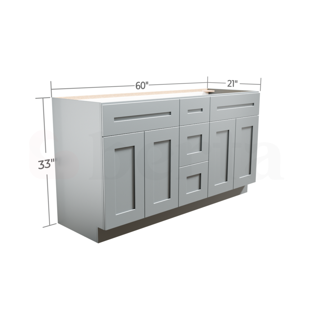 Vanity Sink Base Cabinets – Classic Shaker Pre-Assembled - Berta Store 