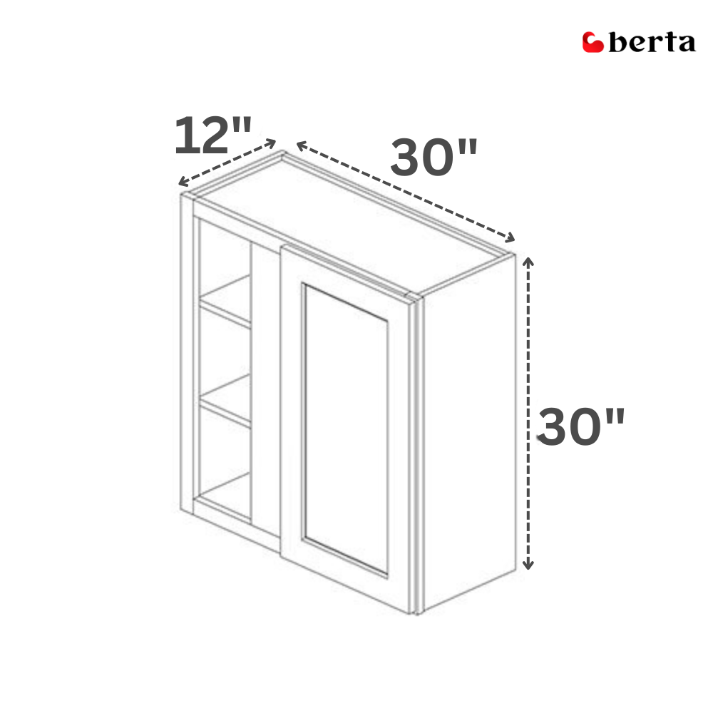 Wall Blind Corner Cabinets - Classic Shaker Pre-Assembled - Berta 