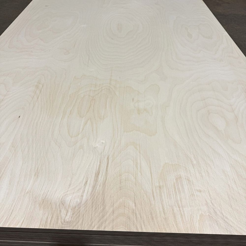 BB/BB Baltic Birch Plywood 21mm 7/8 inch 4x8 sheet showing unfinished birch face and natural wood grain