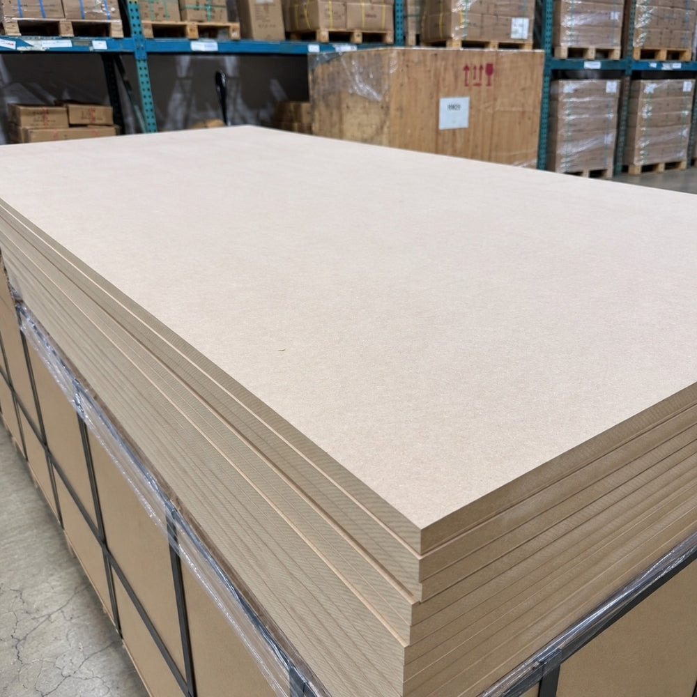 MDF 800 panels stacked in the Berta Store warehouse