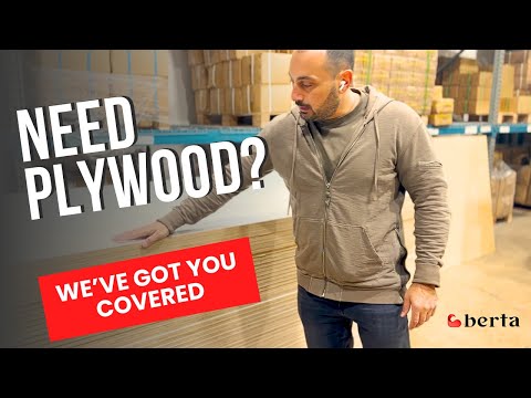 bertastore prefinished plywood 4x8 3/4 inch bulk warehouse overview video